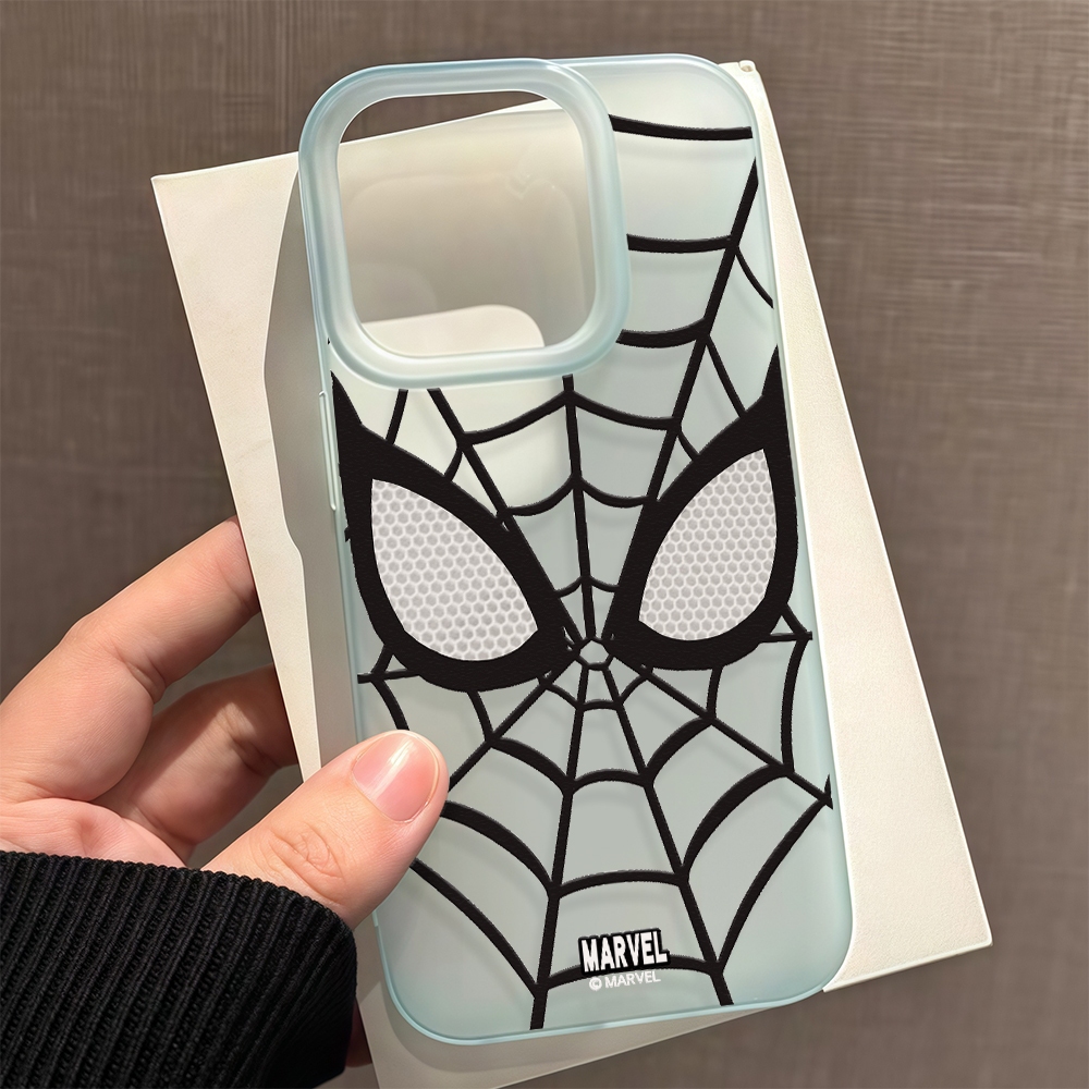 สำหรับ iPhone 13 12 14 11 Pro Max XR X Plus XS SE อัศวินแมงมุม กรณีโทรศัพท์มือถือชุบเคสไอโฟนคู่เคส - รูปที่ 5