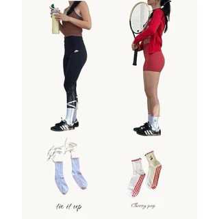 [พร้อมส่ง] 🍒Cherry Pop🍒 Grip Socks ถุงเท้ากันลื่น สำหรับโยคะ พิลาทิส ออกกกำลังกาย