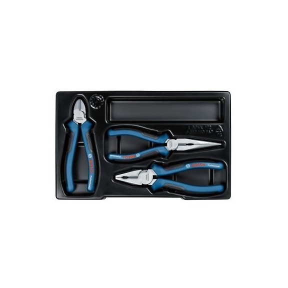 BOSCH ชุดคีมปากแหลม+คีมปากตรง+คีมปากเฉียง รุ่น : 1600A016BG
