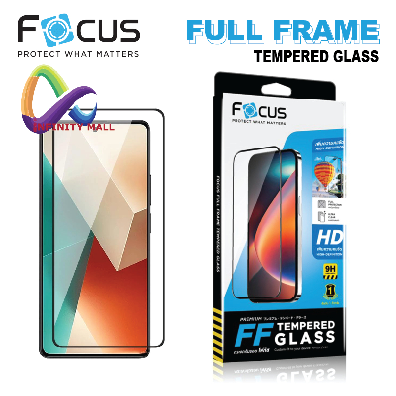 ฟิล์มกระจก เต็มจอ ใส โฟกัส Focus สำหรับ Redmi Note 15 14 13 12 12C 13C 15C 10 10A A1 A2Plus A3 A5 tempered glass