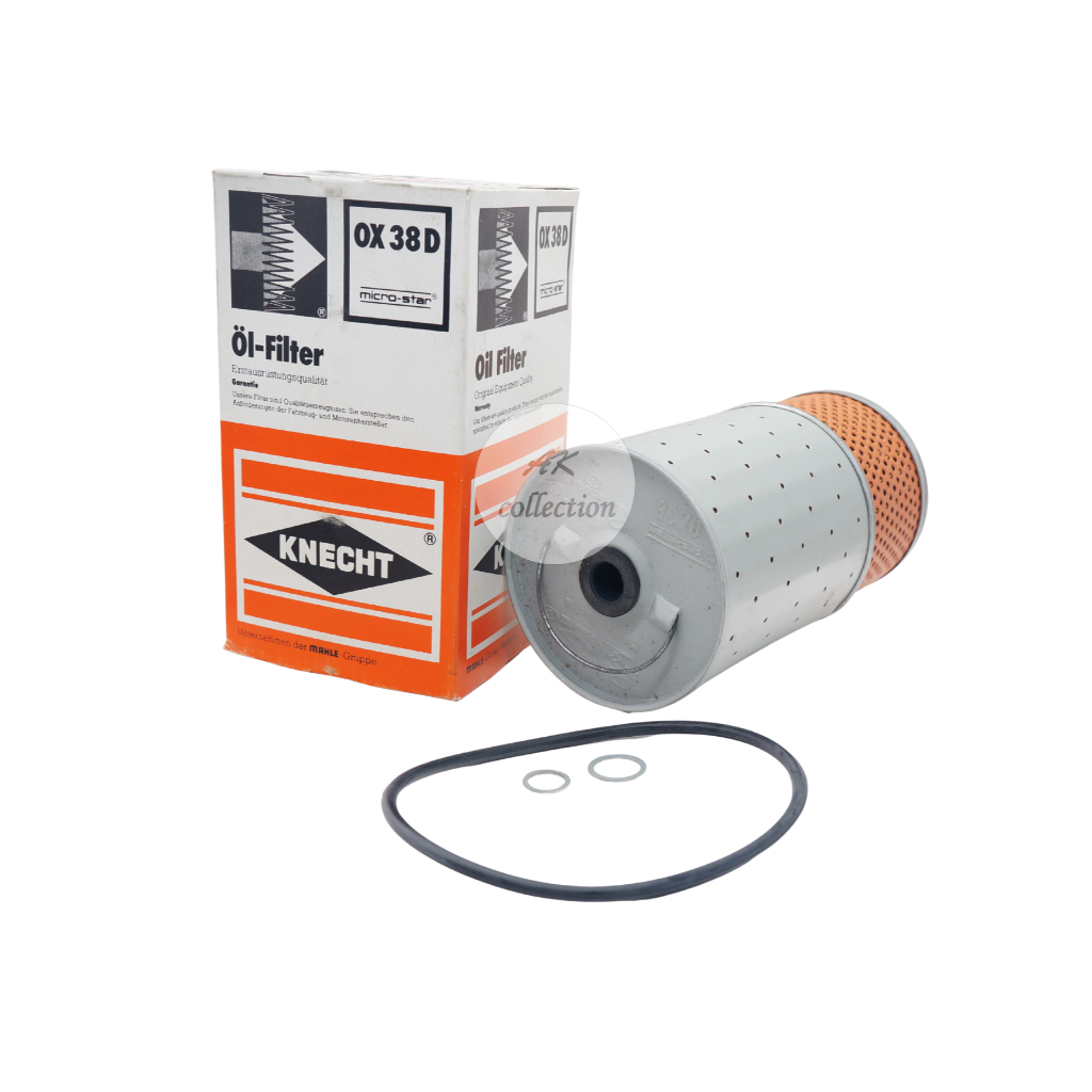 Benz กรองน้ำมันเครื่อง oil filter KNECHT OX38D เครื่อง OM601 OM602 OM603 รุ่น W124 200D 300D  ดีเซล 