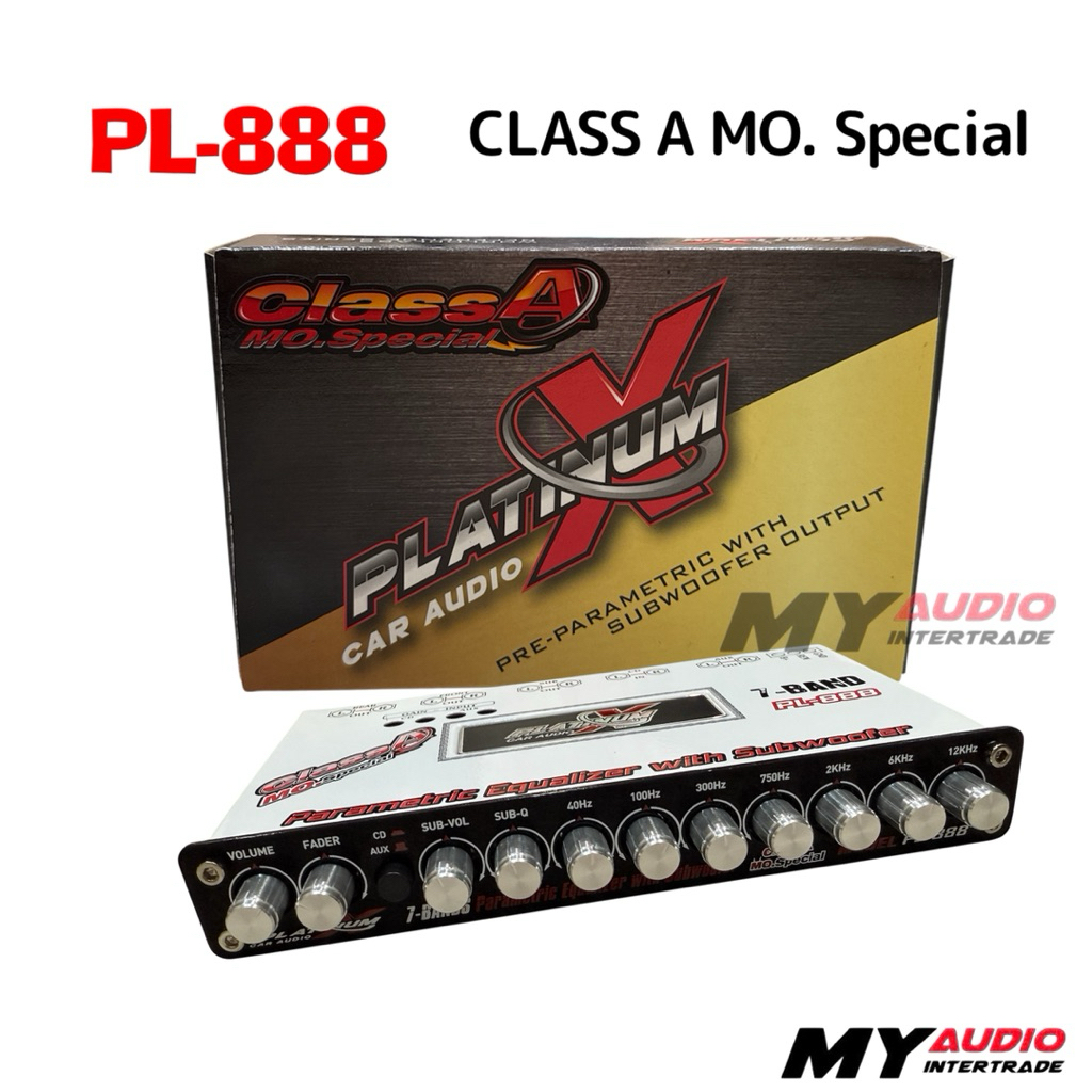 ปรีแอมป์ PLATIMUM X  ปรี 7 BAND รุ่น PL-888 CLASS A เสียงดี เบสแน่น จัดจ้าน