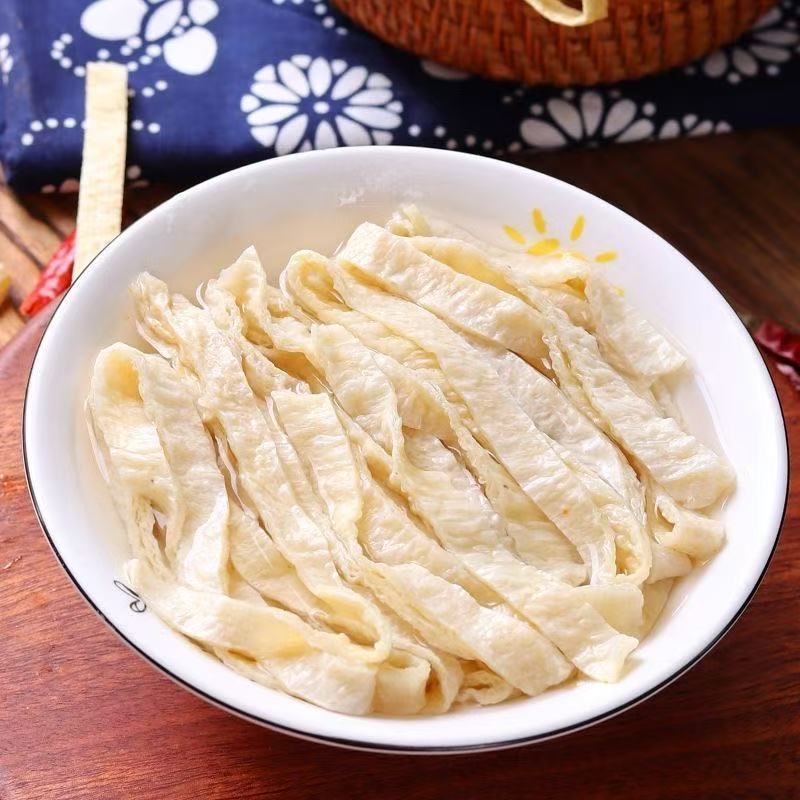 แผ่นเต้าหู้ไต้หวัน (ยกลัง4kg)แผ่นเต้าหุ้แห้ง กินกับหม่าล่าชาบู ปิ้งย่าง ยำกินอร่อยทุกเมนู面筋丝 - รูปที่ 2