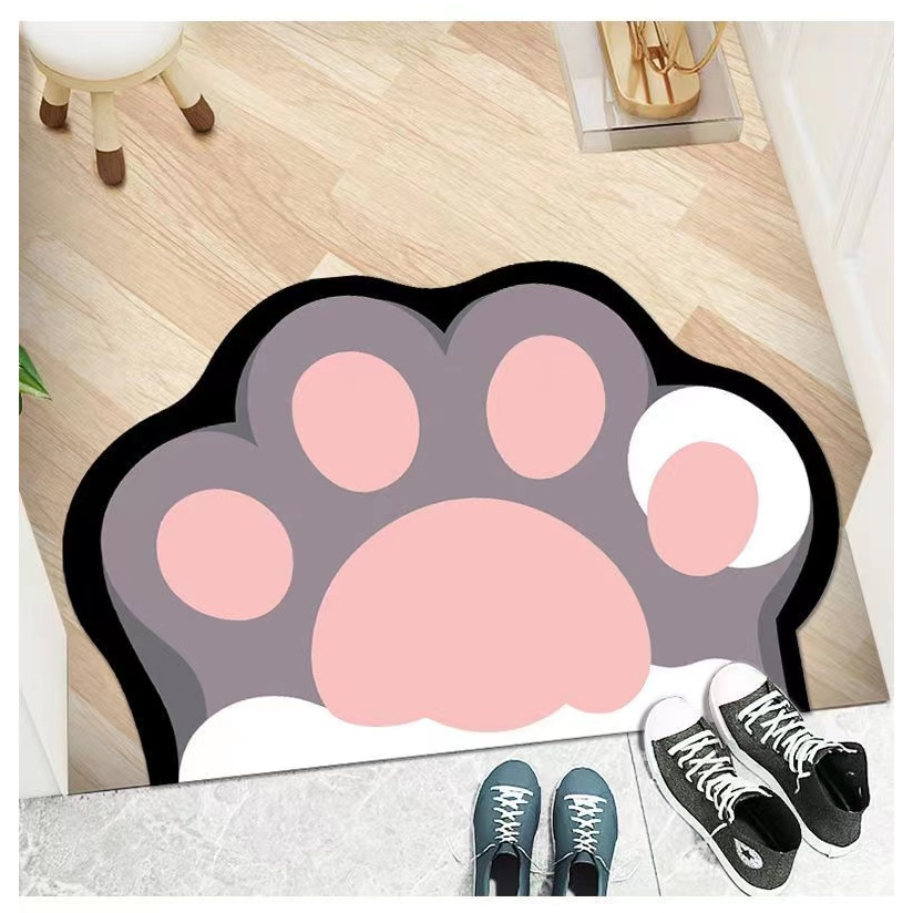 พรมเช็ดเท้า มีกันลื่น ลายการ์ตูนน่ารัก ในห้องครัวและห้องน้ำ นุ่มสบาย ขนาด 40*60cm - รูปที่ 4