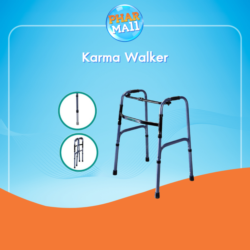 Karma Walker ปรับระดับ รุ่น WK80 วัสดุพรีเมี่ยม  วอร์คเกอร์พับได้ ช่วยพยุง อุปกรณ์ช่วยเดิน