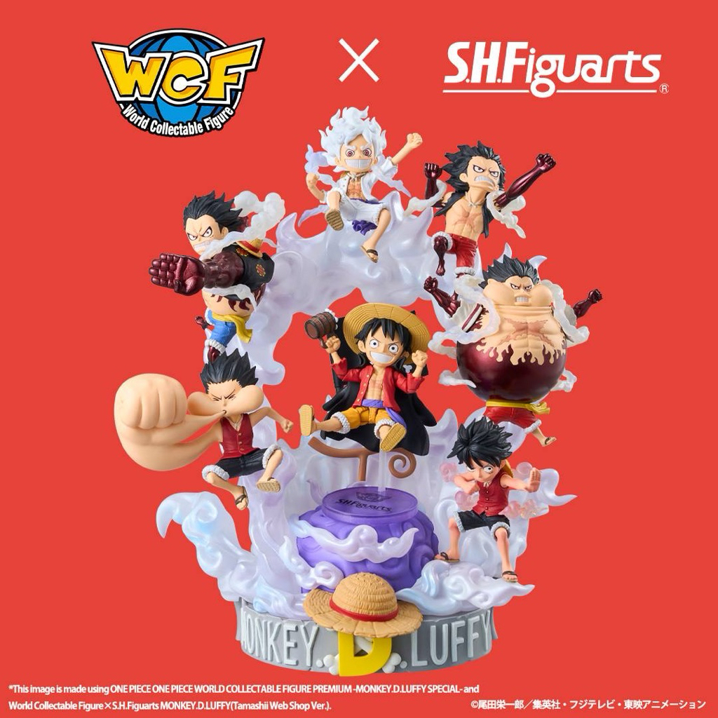 WCF X S.H.Figuarts OnePiece World Collectable Figure Premium MONKEY.D.LUFFY FULL SET