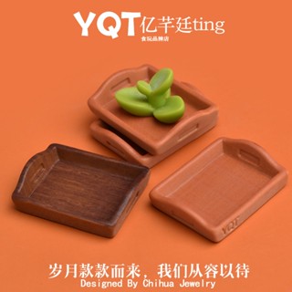 j419 ถาดไม้จำลองของจิ๋ว