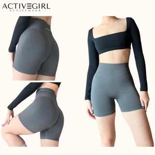 AGRL - กางเกงออกกำลังกายขาสั้น รุ่น Peach booty Shorts สายฝอเข้าก้นลึก ใส่แล้วหุ่นเป๊ะ เนื้อผ้าเย็นใส่สบาย