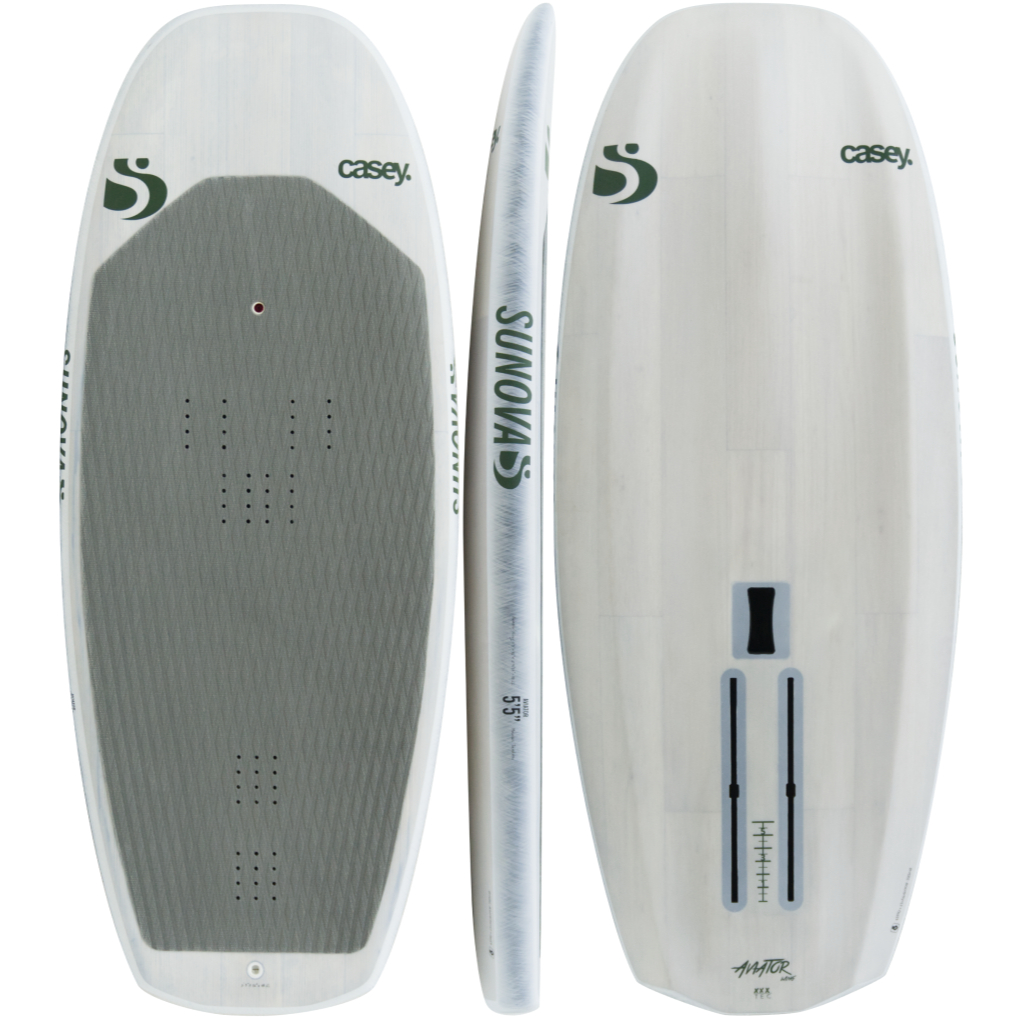 SUNOVA casey. Aviator Wing(4'10" x 23 1/2" x 3 7/8" @60.5L / TR3Tec / futures. - Twin Foil Boxes)