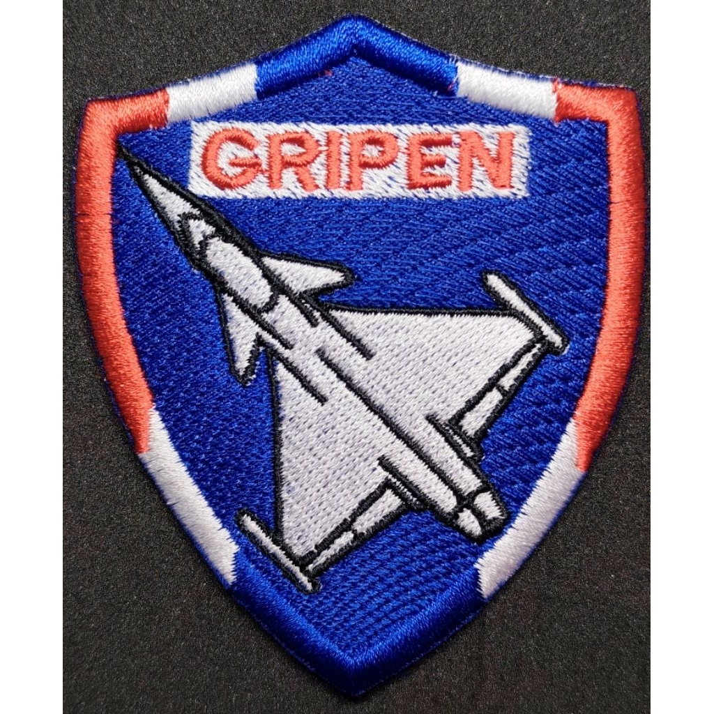 งานปักโลโก้อาร์มเครื่องบิน กริพเพน GRIPEN รุ่นอัพเกรด