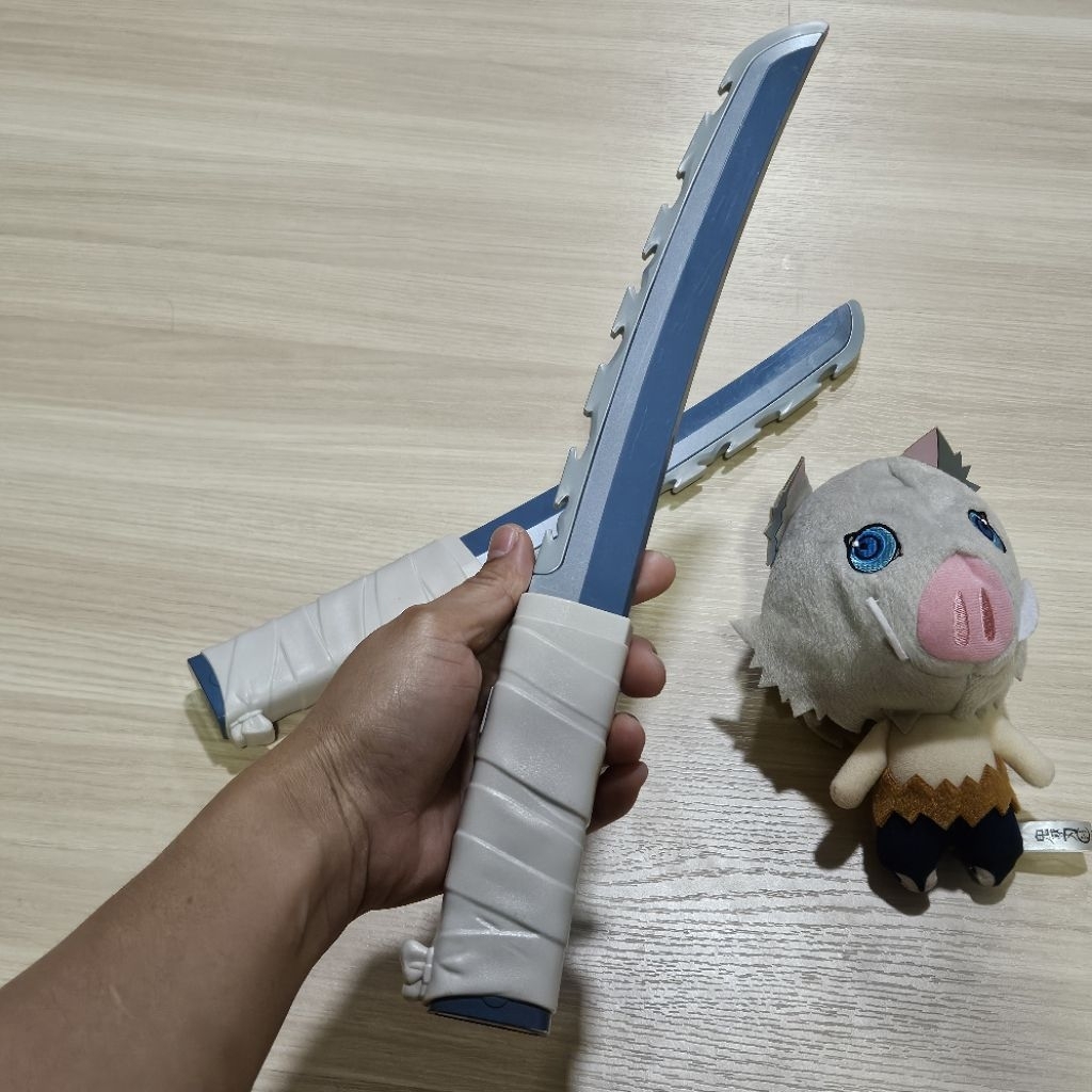Bandai Demon Slayer Kimetsu no Yaiba Inosuke Hashibira NARIKIRI Nichirin Sword ดาบคู่อิโนสึเกะ​ ของแ