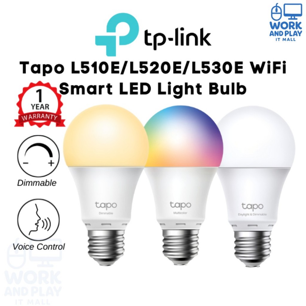 หลอดไฟ อัจฉริยะ⚡️TP-LINK (Tapo L520E L510E L530E) Smart WiFi LED Light, หลอด LED 16 ล้านเฉดสี
