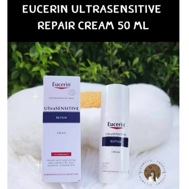 พร้อมส่ง Eucerine Ultrasensitive repair Cream 50 ml. ยูเซอริน ครีมบำรุงผิว สำหรับผิวแพ้ง่าย ลดผิวแห้ง แดง ระคาย
