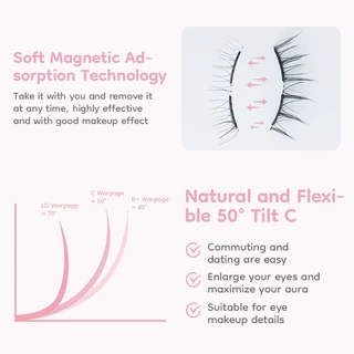 Missai ขนตาปลอมแม่เหล็ก รุ่น แม่เหล็กอ่อนธรรมชาติสมจริง Magnetic Eyelashes（all-in-one-box）MFE06