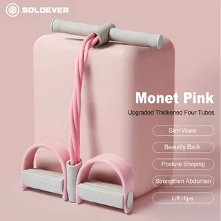 [TH การส่งสินค้า] SOLOEVER เชือกดึงซิทอัพ ยางยืดโยคะ 4-Tube Yoga การฝึกอบรมลดความอ้วน ยางยืดฟิตเนส