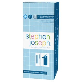 Stephen joseph กระติกน้ำเก็บอุณหภูมิ ยอดนิยมจากอเมริกา เก็บร้อนเย็นได้ TRANSPORTATION 414ml Insulated Bottle with Handle
