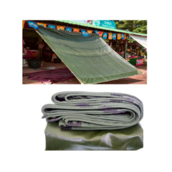 ผ้าใบ  FT 502  ขนาด 6.5X10 เมตร ผ้าร่มเคลือบเงากันน้ำใช้คลุมรถบรรทุกขนส่งสินค้า