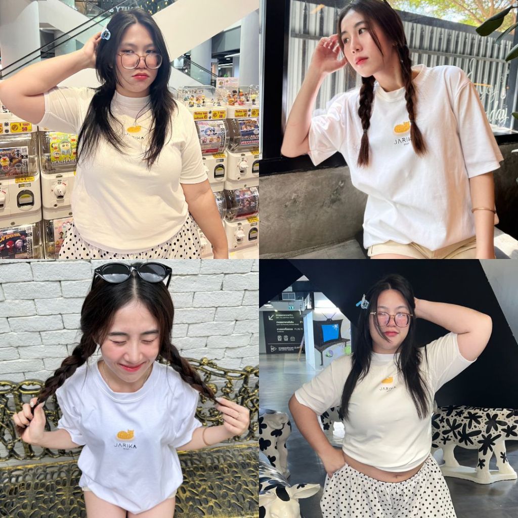 Jarika.shop - เสื้อยืดลายแมว Jarika ( งานป้าย. Jarika ) ( พ46 )