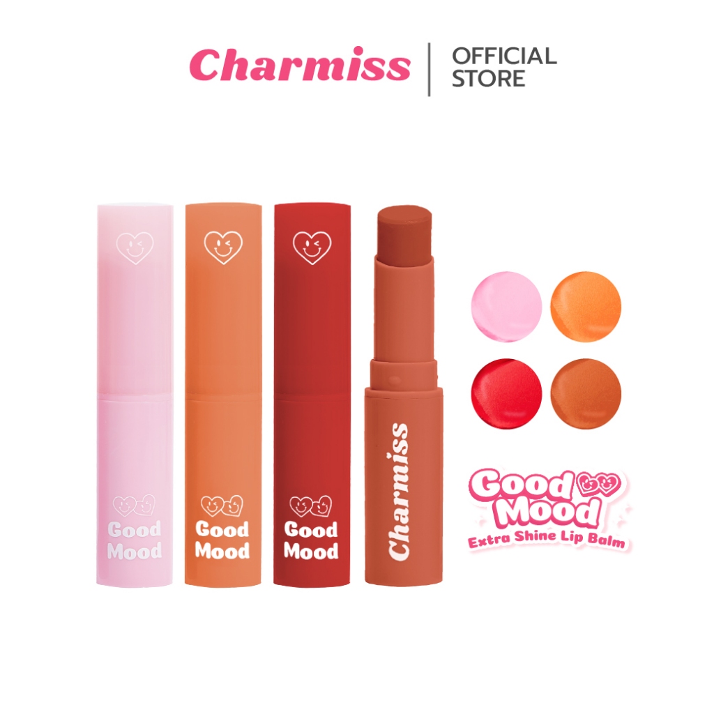 [หมดอายุ 10/2026]  Charmiss Good Mood Extra Shine Lip Balm 3.5 g ลิปบาล์ม เติมสีสันให้เรียวปากมีสีระเรื่อ ดูสุขภาพดี