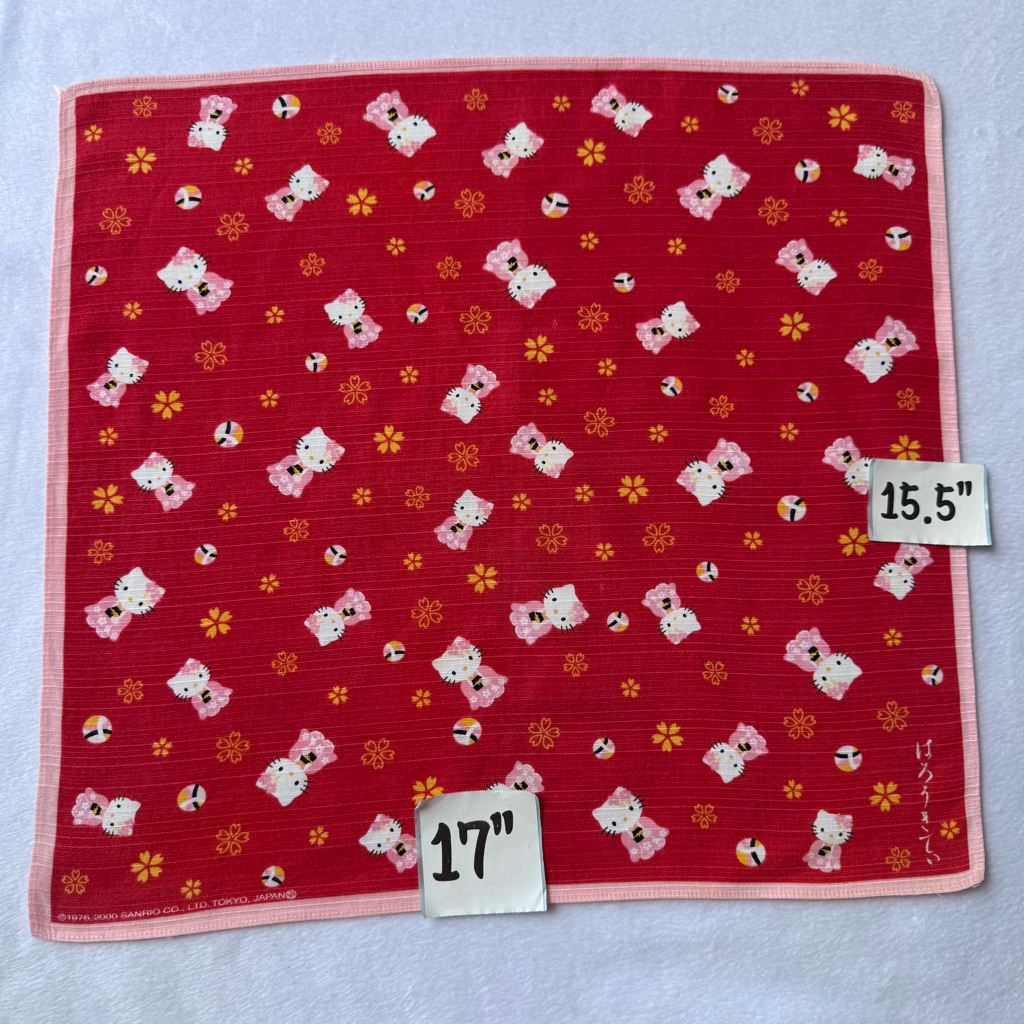 Hello kitty Sanrio ผ้าเช็ดหน้า คิตตี้