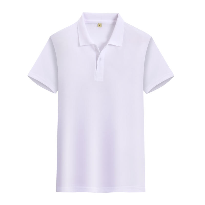 เสื้อโปโล POLO คอปกแขนสั้นใส่ได้ทั้งชายและหญิง Unisex ผ้าไมโครโพลีเอสเตอร์ สีขาว