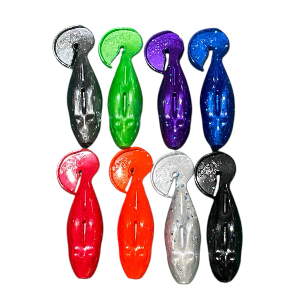 เหยื่อยาง ตกปลาช่อน Tailfrog mini 6.5cm 7.3กรัม 1ซอง6ตัว พร้อมตัวเบ็ดขนาด2/O 1ตัว รูปที่ 5
