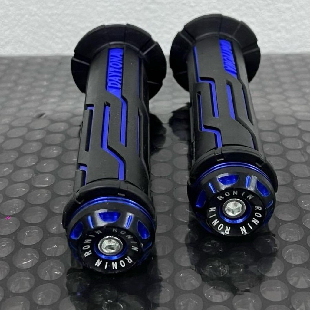 ปลอกแฮนด์นิ่มๆ Daytona สีน้ำเงิน พร้อมปลายแฮนด์ (น้ำเงิน-Ronin)
