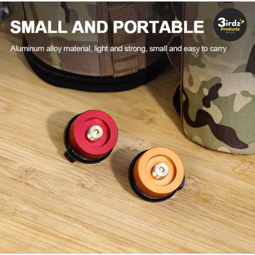 Adapter อแดปเตอร์ แปลงหัวกระป๋องแก๊สยาวเป็นหัวเกลียวซาลาเปา มี2สี