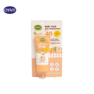 ENFANT (อองฟองต์) Baby Face Sun Protection SPF40 PA++++ โลชั่นกันแดดสำหรับเด็ก 1 ปี+  กลิ่น เพียวพีชชี่ 20ml.