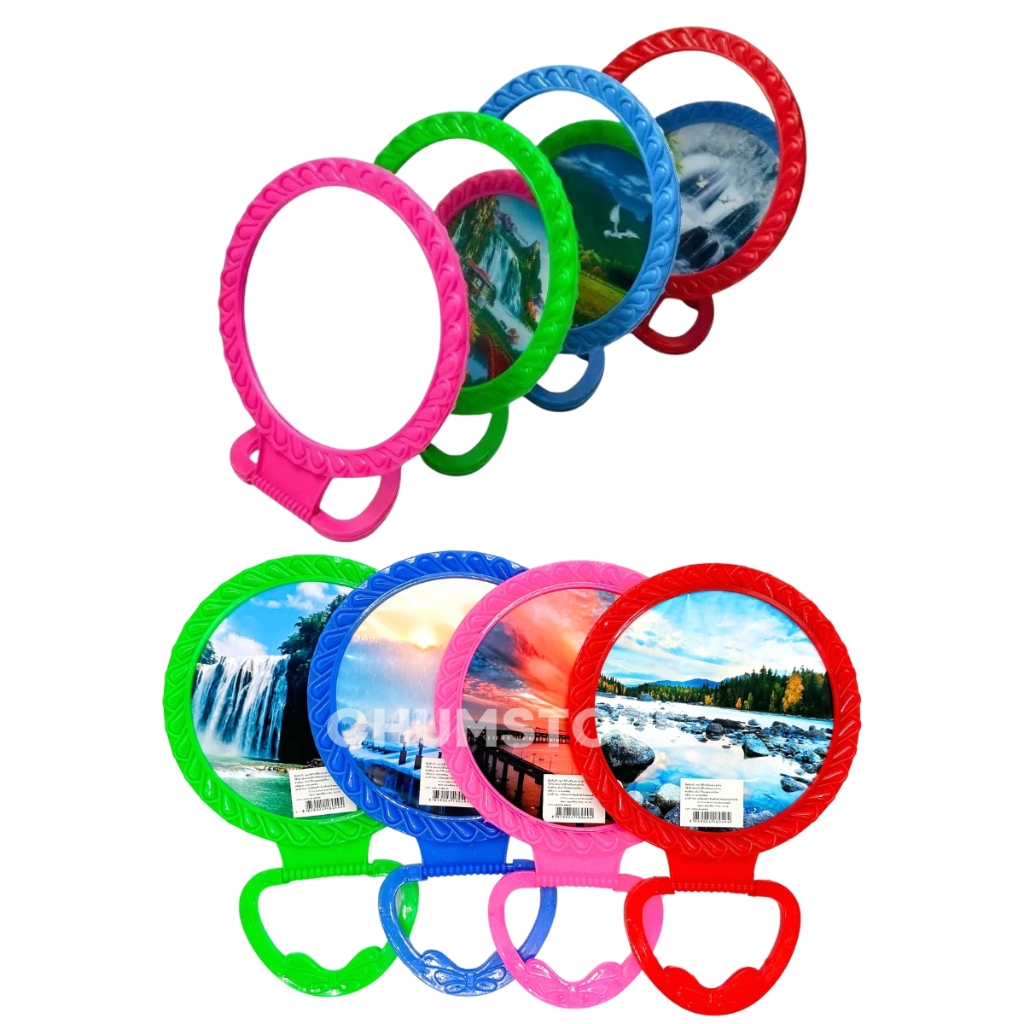 กระจกตั้งโต๊ะ กระจกแต่งหน้าแบบตั้ง กระจกพับเก็บได้ มีหลายแบบหลายสีน่ารัก Table Mirror Makeup Mirror - รูปที่ 3