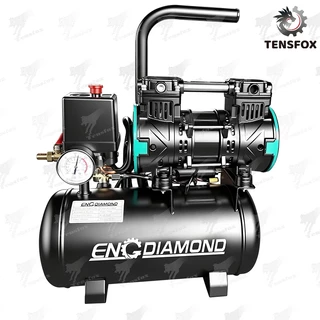Tensfox ปั๊มลมออยล์ฟรี ปั้มลมไฟฟ้า 1600W ปั๊มลมไร้น้ำมัน 50L/30L/12L ลิตร ออยล์ฟรี เสียงเงียบ ถังลม รุ่น สีดำ