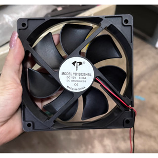 พัดลมระบายความร้อน 12V 24V 0.30A ขนาด 120x120x25mm. ลูกปืน