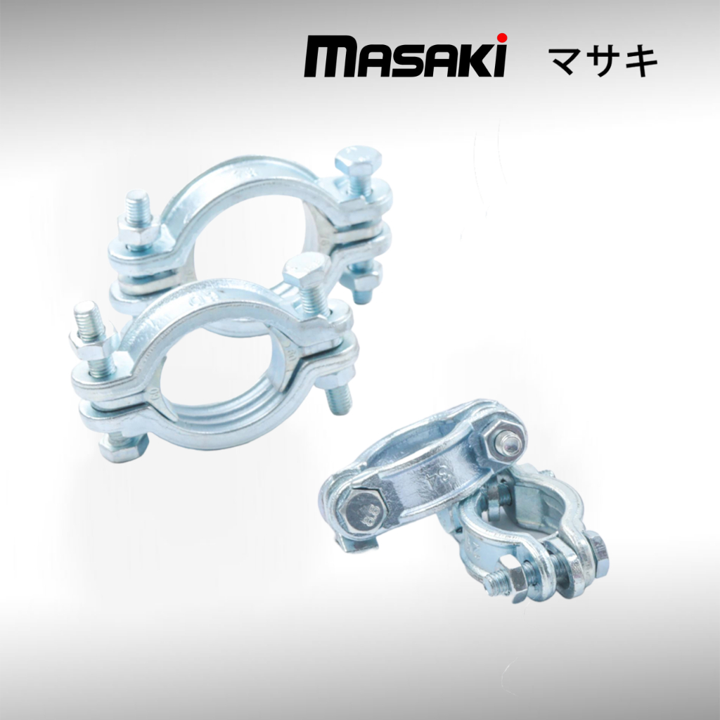 Double bolt clamp แคล้มรัดท่อ แคล้มรัดสายยาง ใช้กับสายยางไส้ลวด เข็มขัดรัดสาย SL clamp