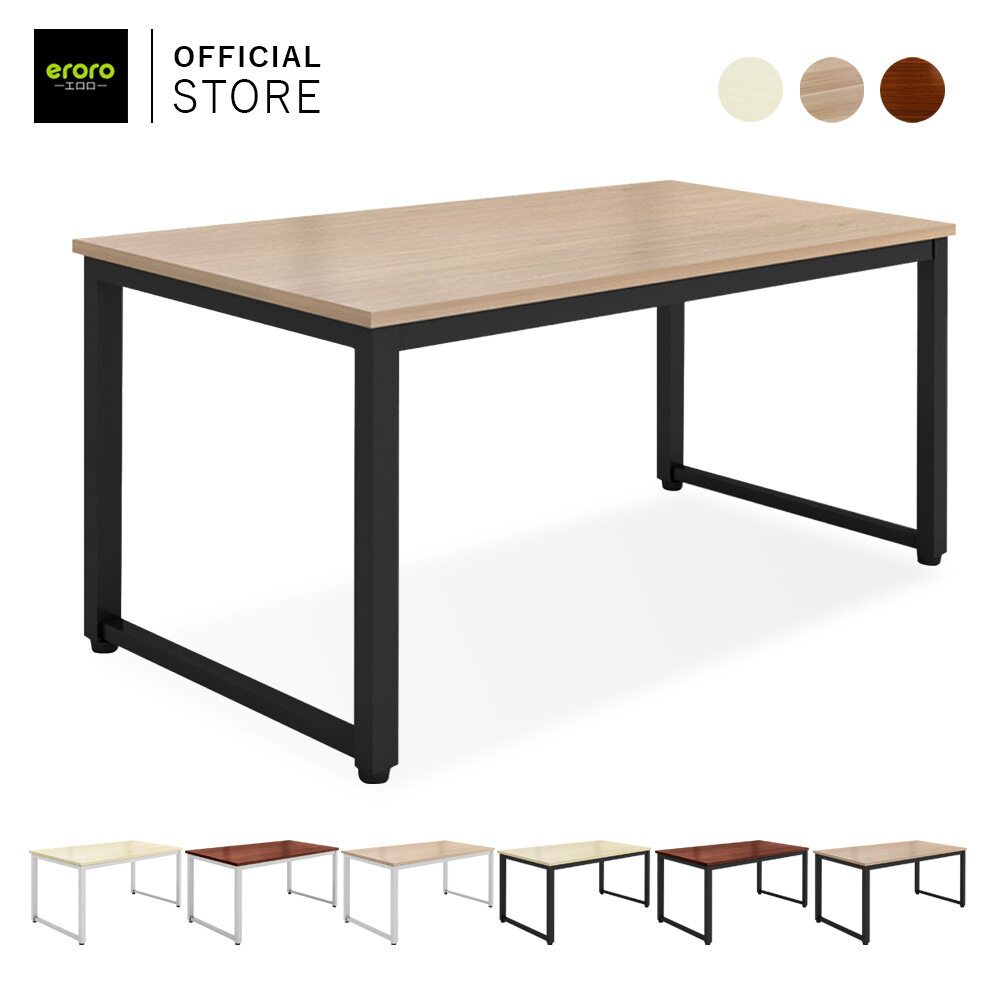 ERORO โต๊ะทำงาน OFFICE COMPUTER DESK ขาโครงเหล็กกันสนิม โต๊ะคอมพิวเตอร์ โต๊ะออฟฟิศ มียางยึดกันลื่น