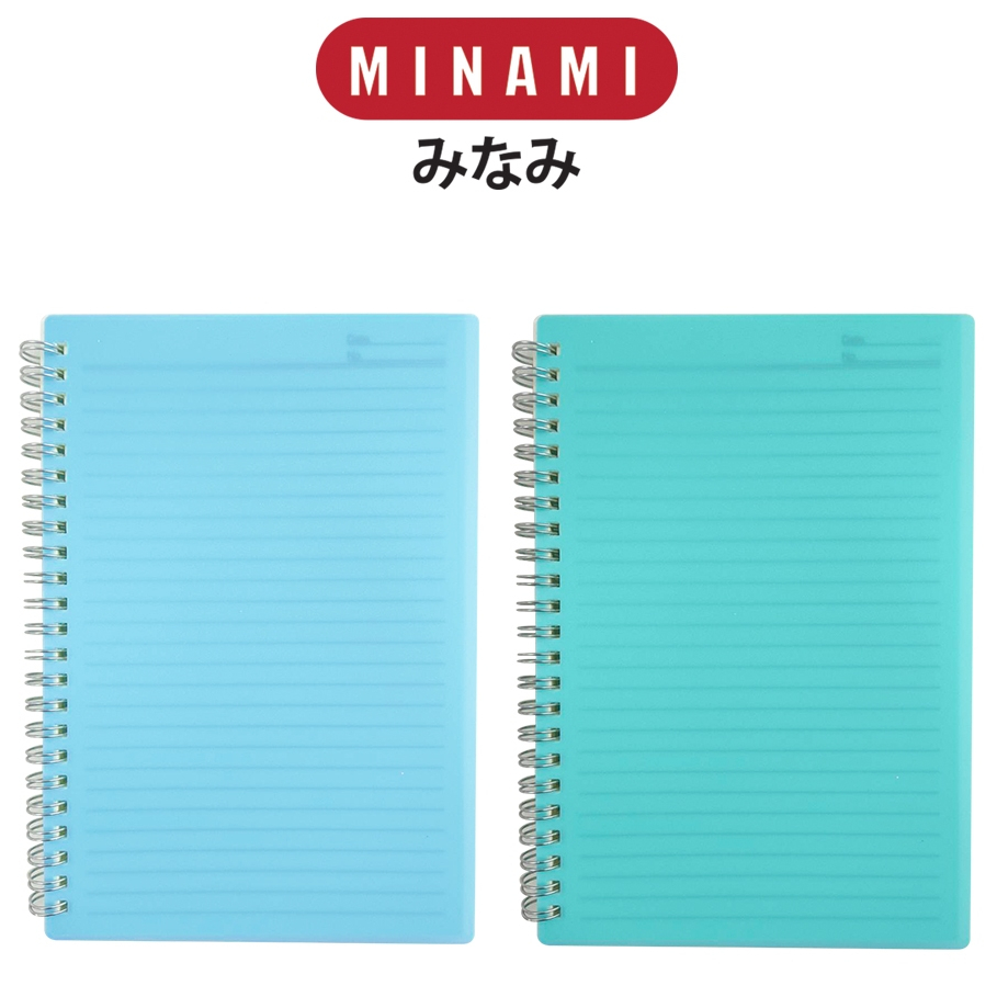 MINAMI (มินามิ)สมุดโน๊ต ขนาดA5 ปก สีพาสเทล ริมลวด จำนวน 1 เล่ม/คละสี