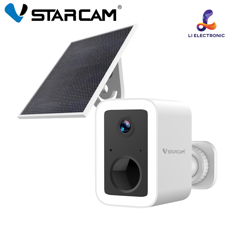 Vstarcam CB554 3MP โซล่าเซลล์ มีแบตเตอรี่ในตัว กล้องวงจรปิดไร้สาย IPCamera Outdoor กันน้ำได้ แถมแผงโ