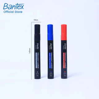Bantex ปากกาเคมี ปากกาเมจิก มาร์คเกอร์ถาวร หัว1.8mm 3สี เขียนลื่น ติดทน ไม่เลอะมือ Permanent Marker