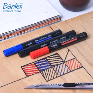 Bantex ปากกาเคมี ปากกาเมจิก มาร์คเกอร์ถาวร หัว1.8mm 3สี เขียนลื่น ติดทน ไม่เลอะมือ Permanent Marker