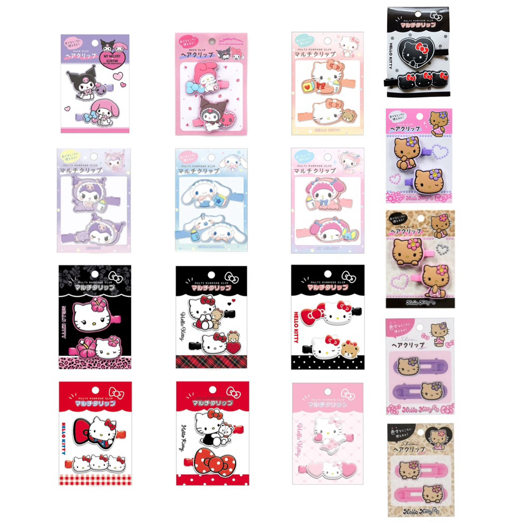 กิ๊บติดผม กิ๊บยาง คิตตี้สีแทน hair clip กิ๊บ Sanrio วัสดุเป็นยาง ลิขสิทธิ์แท้จากญี่ปุ่น