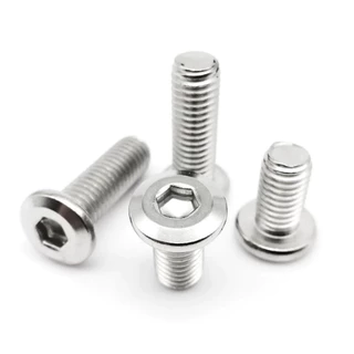 สกรูหัวจมแบน สแตนเลส สตีล 304 เกลียวมิลตลอด ขนาด M8 Round Flat Hex Socket Screws Stainless Steel 304.