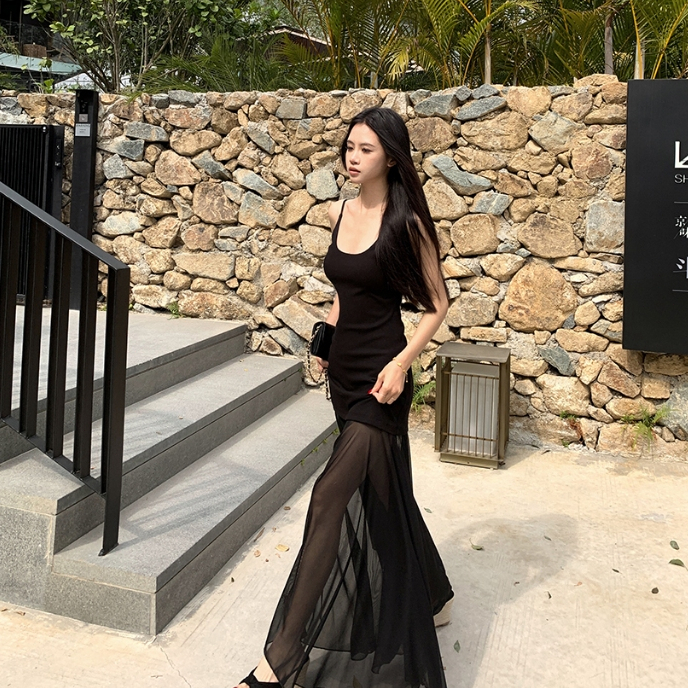 Dailywear พร้อมส่ง✨ชุดเดรสสลิปผู้หญิง ดีไซน์ผ้าพลีท ผ้าชีฟอง ดีไซน์ช่วงเอว เดรสทรงเอไลน์ - รูปที่ 4