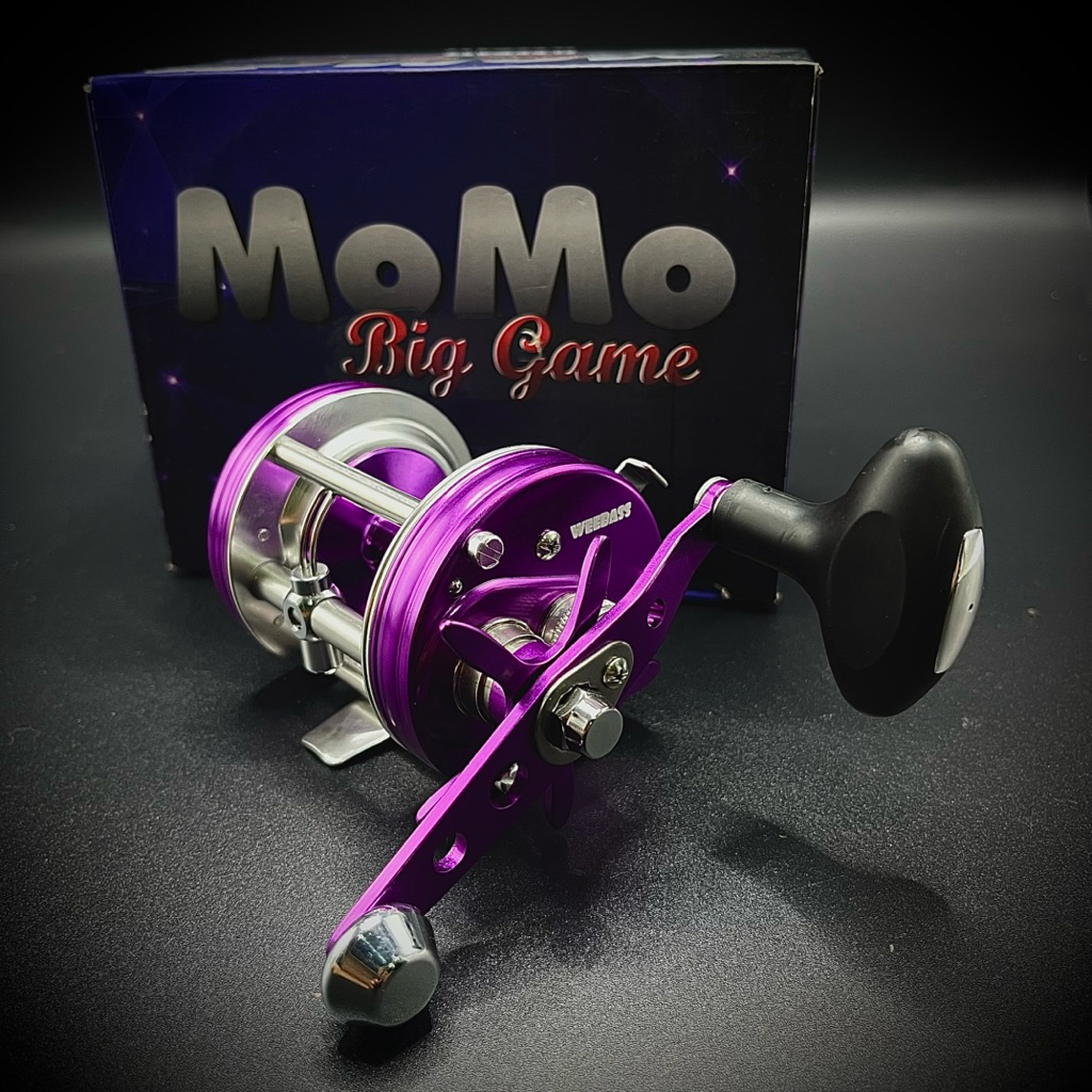 รอกเบส ทรงกลม ของแท้ Weebass MoMo Biggame 4+1 รับบเบรคXTD กำลังเบรคสุงสุด20ปอนด์(9.5กิโลกรัม)