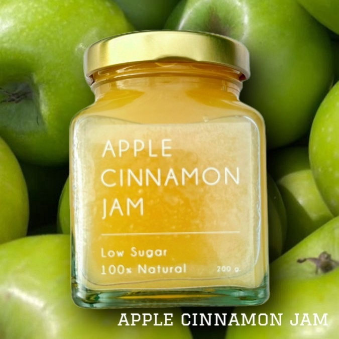 Apple Cinnamon Jam แยมแอปเปิ้ลซินนามอล สูตรหวานน้อย Low Sugar 230 g.