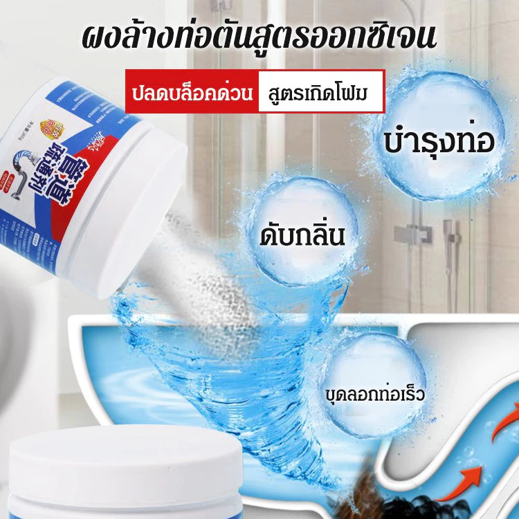 ผงล้างท่อ ผงระเบิดท่อ ผงล้างไขมันอุดตัน เกล็ดผงล้างท่อตัน แก้ปัญหาท่ออุดตัน ผงสลายท่อตัน ดับกลิ่นท่อ ล้าง กำจัด ขจัด