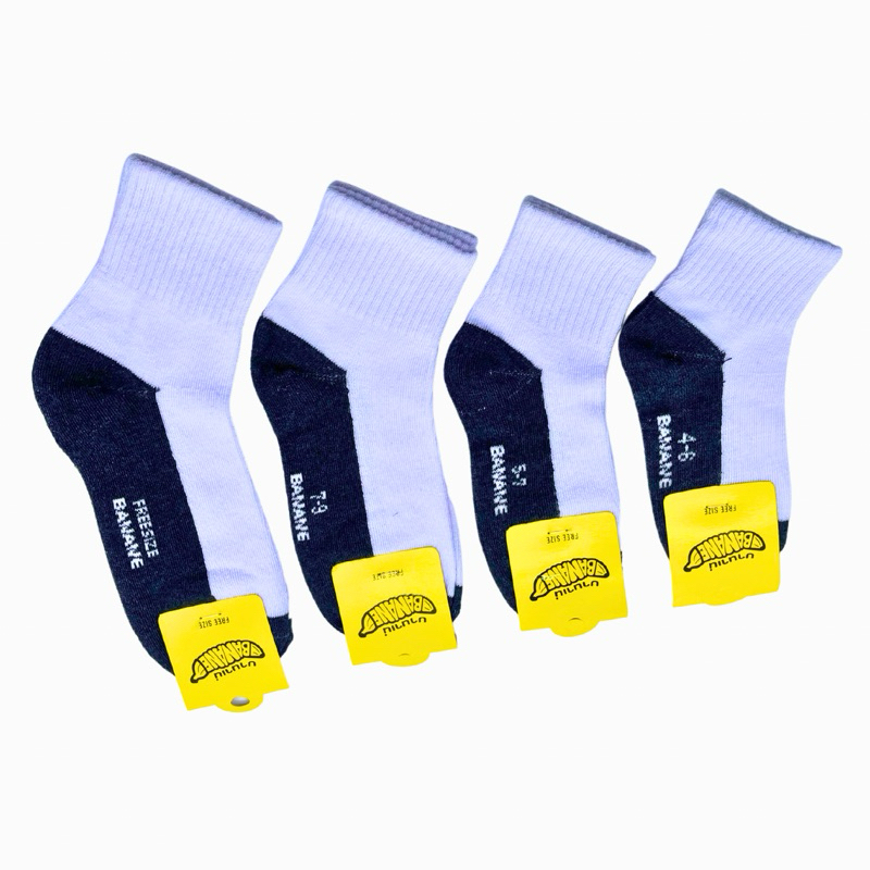 ถุงเท้านักเรียน 12คู่ ถุงเท้าเนื้อผ้าดีใส่สบาย ข้อกลาง สินค้าไทย - รูปที่ 4