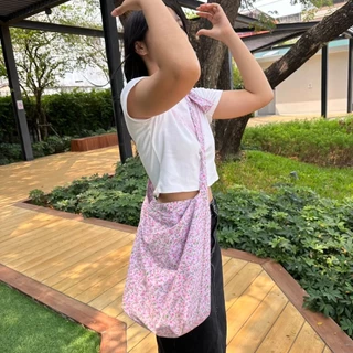 baggubag.ca🌷รวมกระเป๋าผ้าน่ารัก ลายดอกไม้ สายผูกโบว์