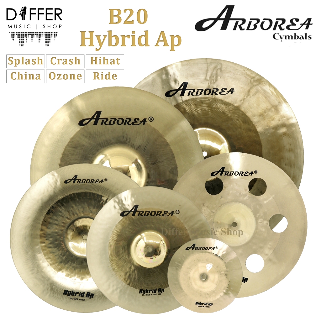 แฉ ฉาบ Arborea Cymbals รุ่น Hybrid Ap วัสดุ Bronze B20 มีให้เลือกหลายขนาด Splash,Crash,Hihat,Ride,Ch