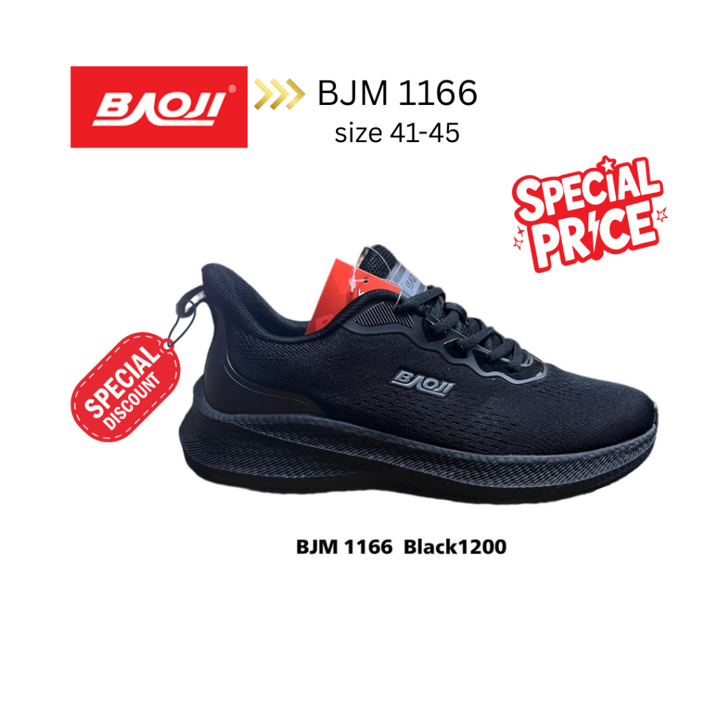 BAOJI รองเท้าผ้าใบชาย BJM1166 ไซส์ 41-45 ของแท้ 100% น้ำหนักเบา ดีไซน์ทันสมัย สวมใส่สบาย