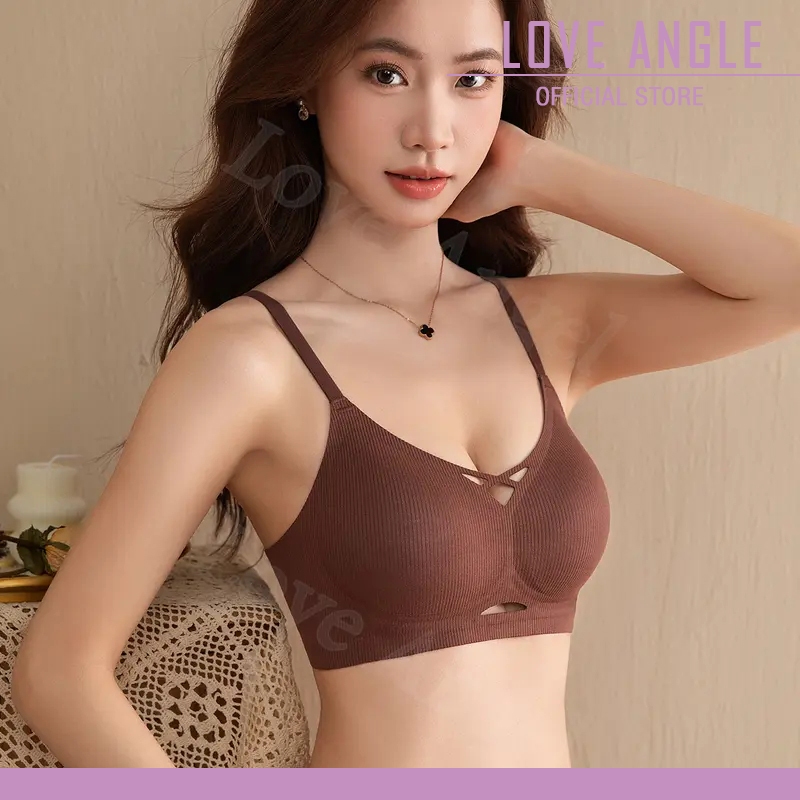 Love angel ชุดชั้นใน บรา ยกทรง ชุดชั้นในไร้โครง ไร้รอยต่อ สวมใส่สบาย บราไซซ์ใหญ่ M-4XL 689 - 4