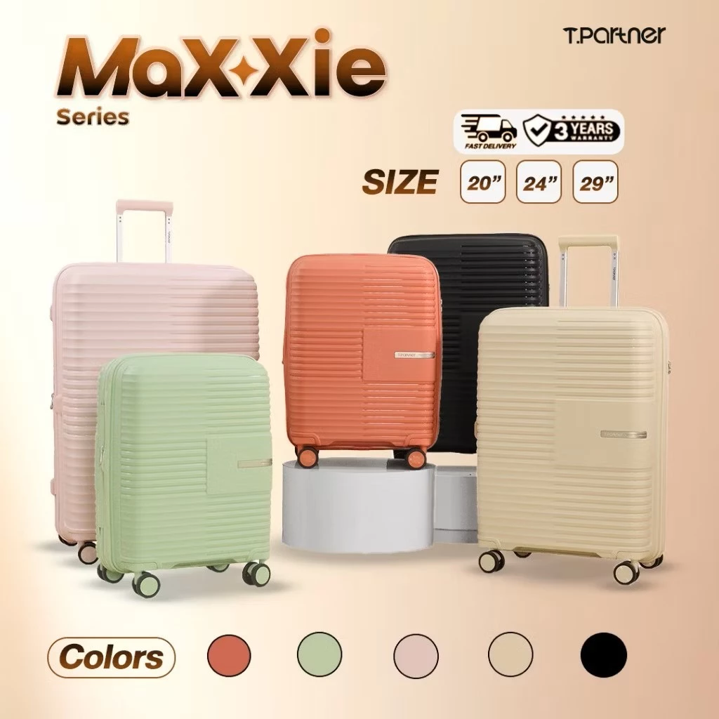 [รับประกัน3ปี] Tpartner แท้ กระเป๋าเดินทางล้อลาก MaXXie ขยายข้างได้ HS PP100% แข็งแรง ยืดหยุ่น